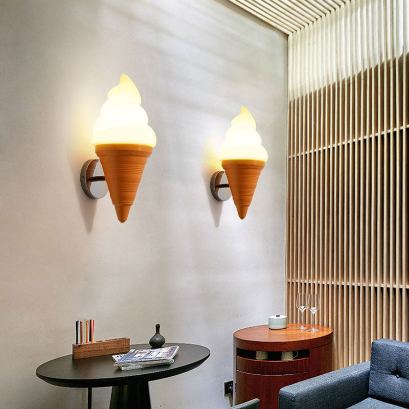 Skørter | Kids Ice Cream Parlor Wall Lamp Light Plastic Bedroom LED Wall Light Sconce