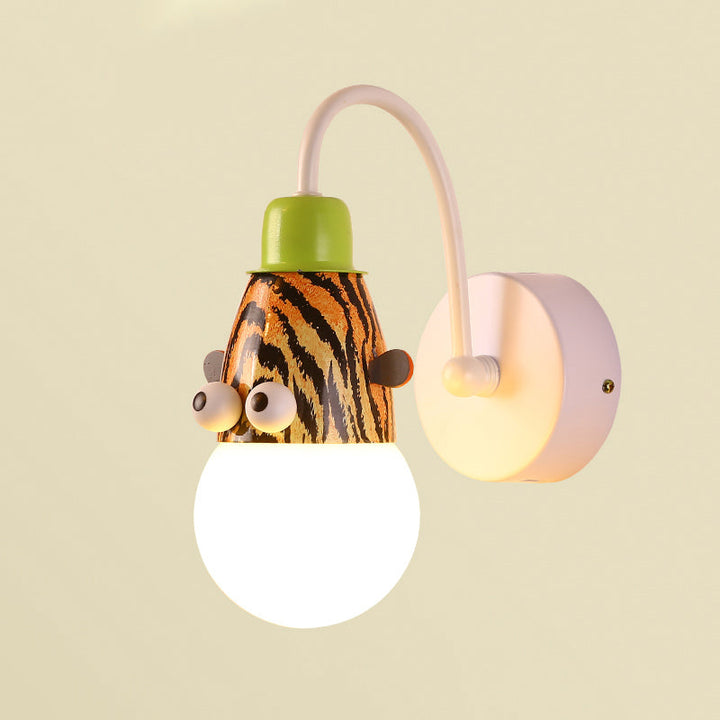 Skørter | Children Style Animal Wall Lamp Metal 1 Lamp Children's Room Wall Lighting in White