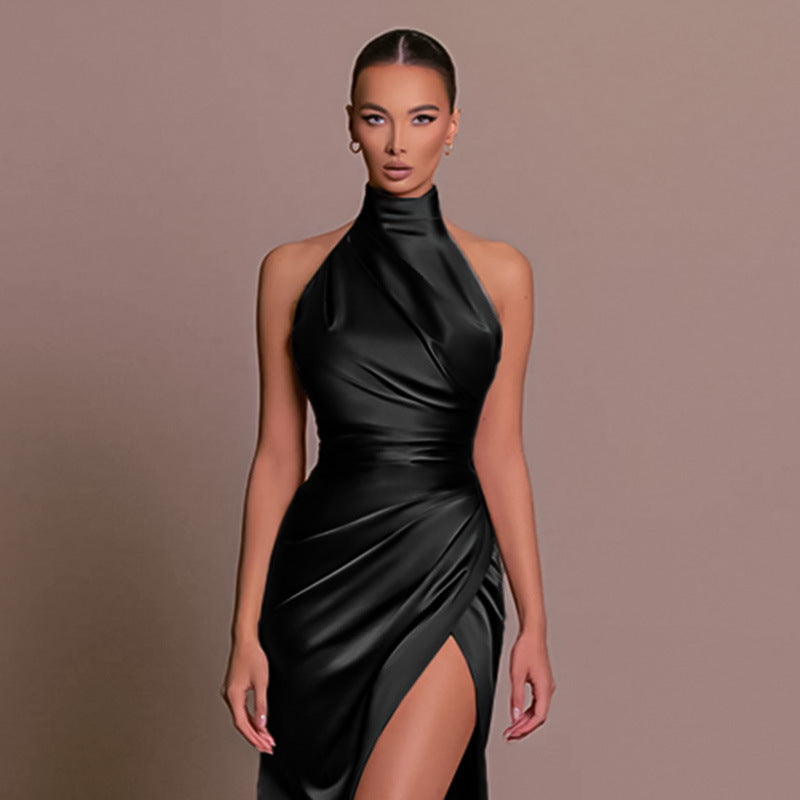 Lisslune | Versatile Sleeveless Autumn Collar Long Dress