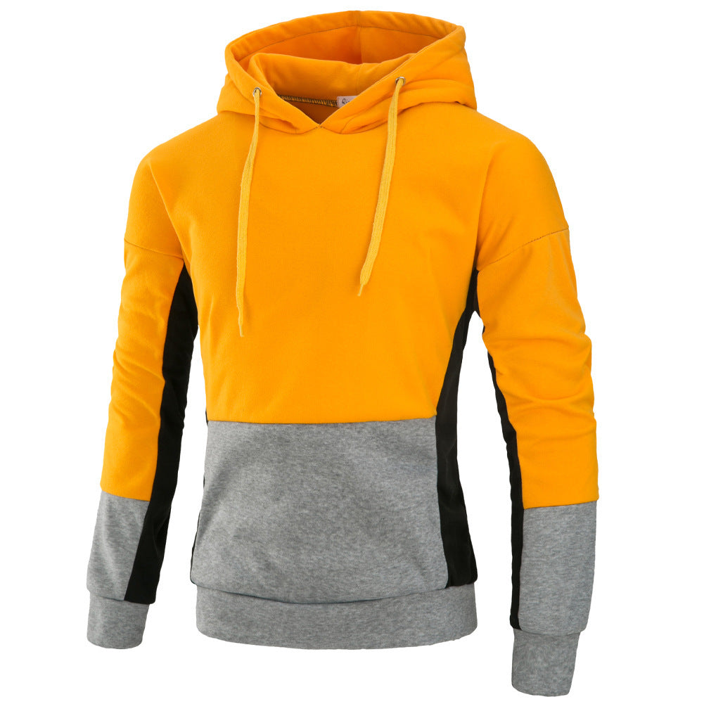 Men's hoodie with stylish color block design Lisslune