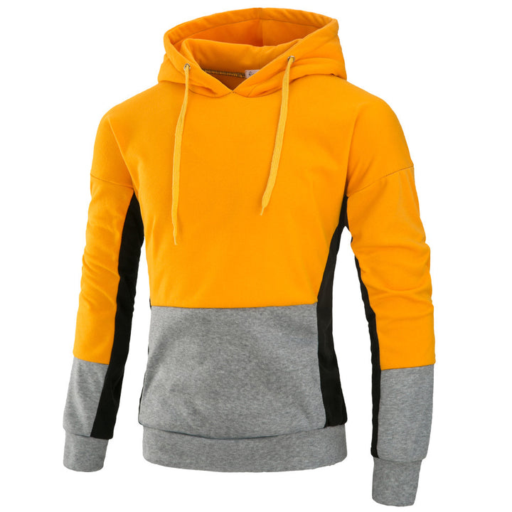Men's hoodie with stylish color block design Lisslune