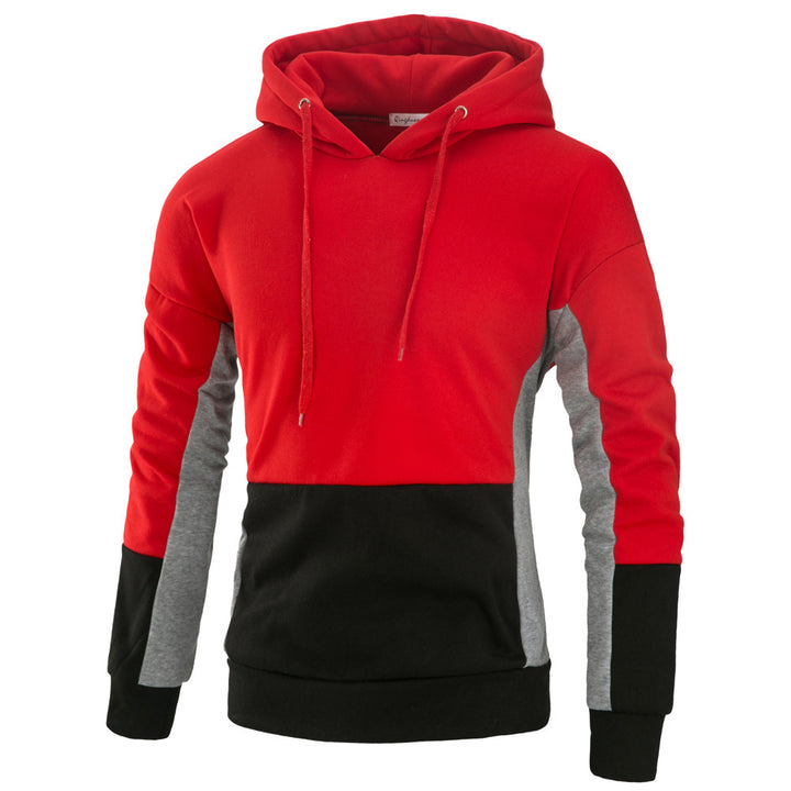 Men's hoodie with stylish color block design Lisslune