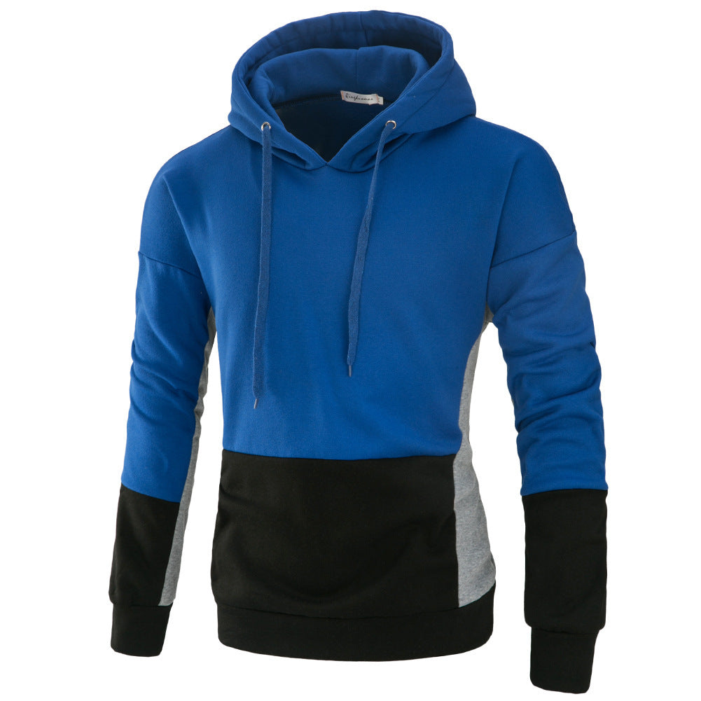 Men's hoodie with stylish color block design Lisslune
