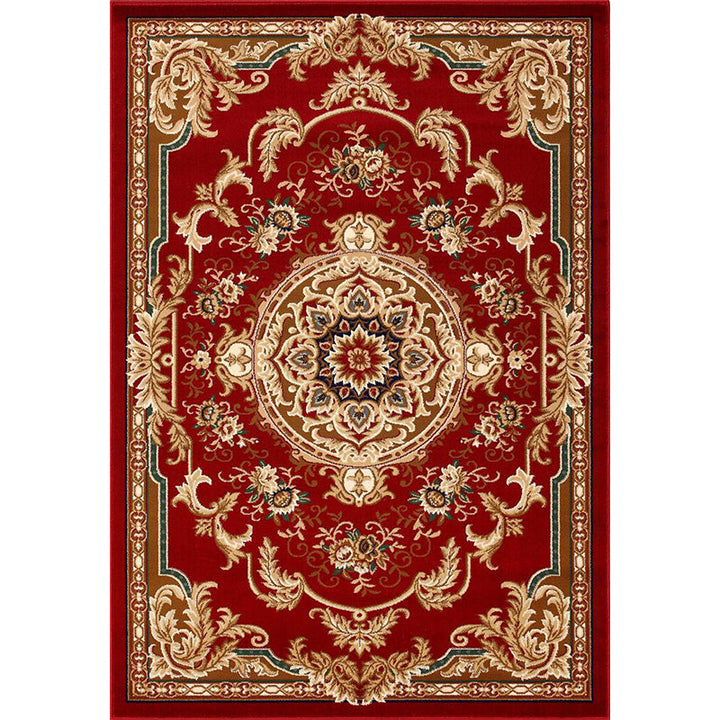 Lisslune | Olden Floral Printed Carpet Multicolored Synthetic Area Rug Pet Friendly Easy Care Indoor Cover for Living Room