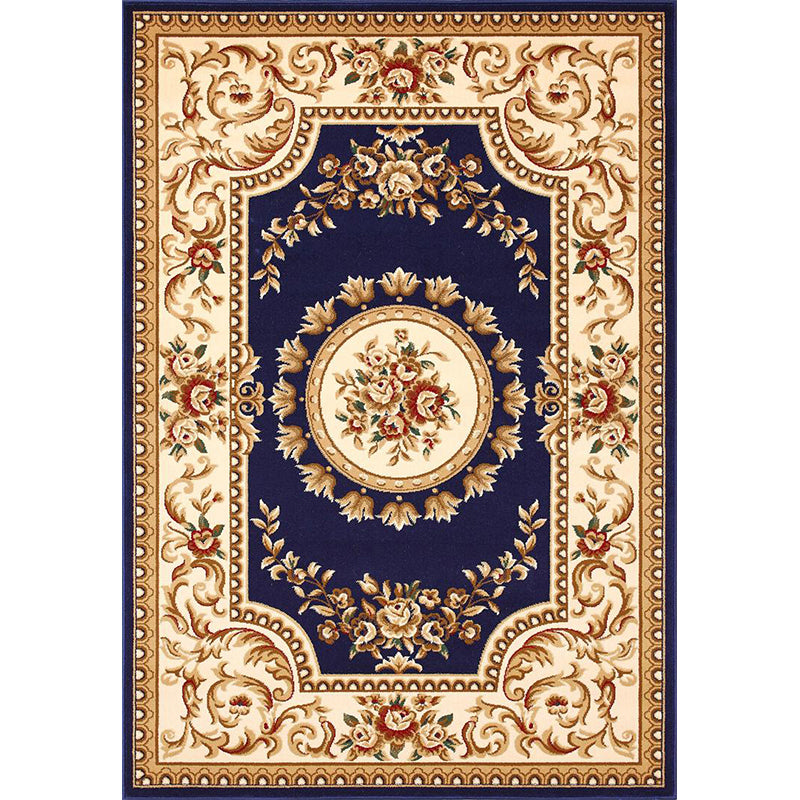 Lisslune | Olden Floral Printed Carpet Multicolored Synthetic Area Rug Pet Friendly Easy Care Indoor Cover for Living Room
