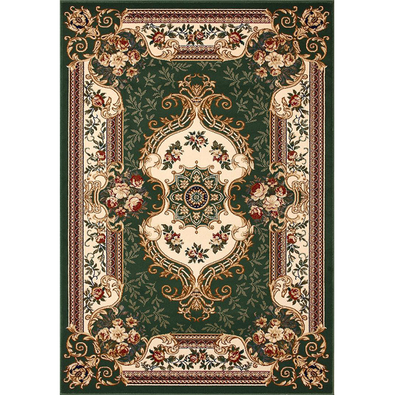 Lisslune | Olden Floral Printed Carpet Multicolored Synthetic Area Rug Pet Friendly Easy Care Indoor Cover for Living Room