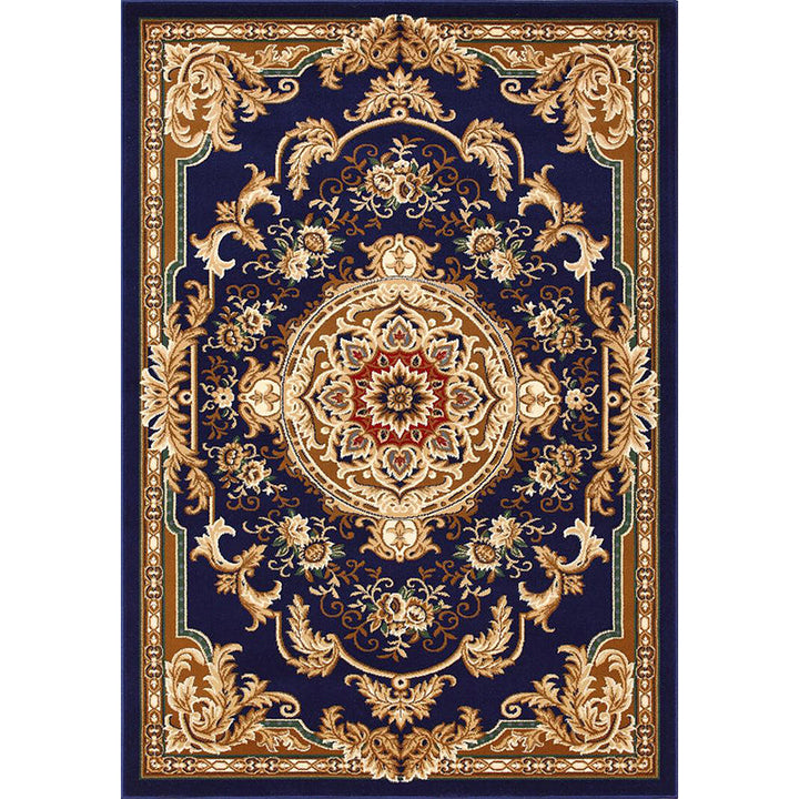 Lisslune | Olden Floral Printed Carpet Multicolored Synthetic Area Rug Pet Friendly Easy Care Indoor Cover for Living Room
