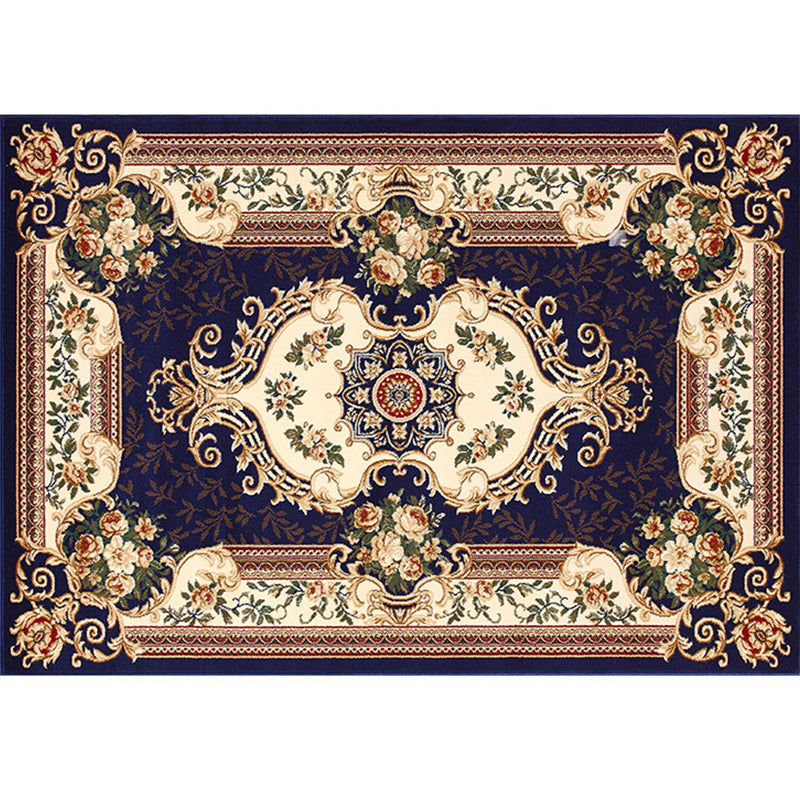 Lisslune | Olden Floral Printed Carpet Multicolored Synthetic Area Rug Pet Friendly Easy Care Indoor Cover for Living Room