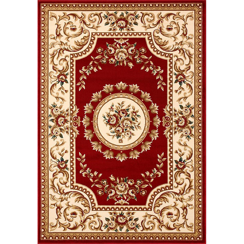 Lisslune | Olden Floral Printed Carpet Multicolored Synthetic Area Rug Pet Friendly Easy Care Indoor Cover for Living Room