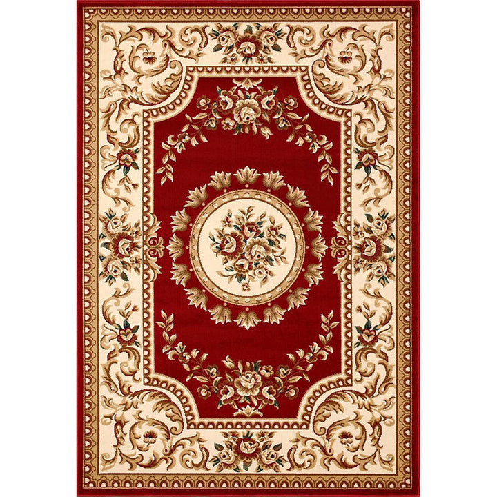 Lisslune | Olden Floral Printed Carpet Multicolored Synthetic Area Rug Pet Friendly Easy Care Indoor Cover for Living Room