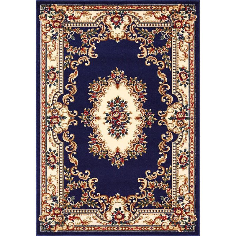Lisslune | Olden Floral Printed Carpet Multicolored Synthetic Area Rug Pet Friendly Easy Care Indoor Cover for Living Room