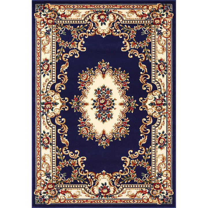 Lisslune | Olden Floral Printed Carpet Multicolored Synthetic Area Rug Pet Friendly Easy Care Indoor Cover for Living Room