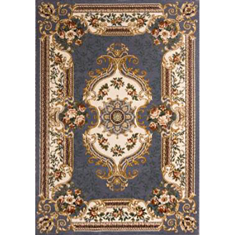 Lisslune | Olden Floral Printed Carpet Multicolored Synthetic Area Rug Pet Friendly Easy Care Indoor Cover for Living Room