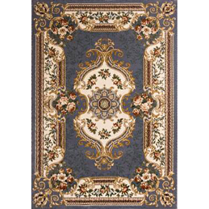 Lisslune | Olden Floral Printed Carpet Multicolored Synthetic Area Rug Pet Friendly Easy Care Indoor Cover for Living Room