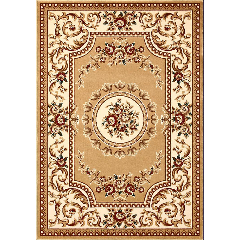 Lisslune | Olden Floral Printed Carpet Multicolored Synthetic Area Rug Pet Friendly Easy Care Indoor Cover for Living Room