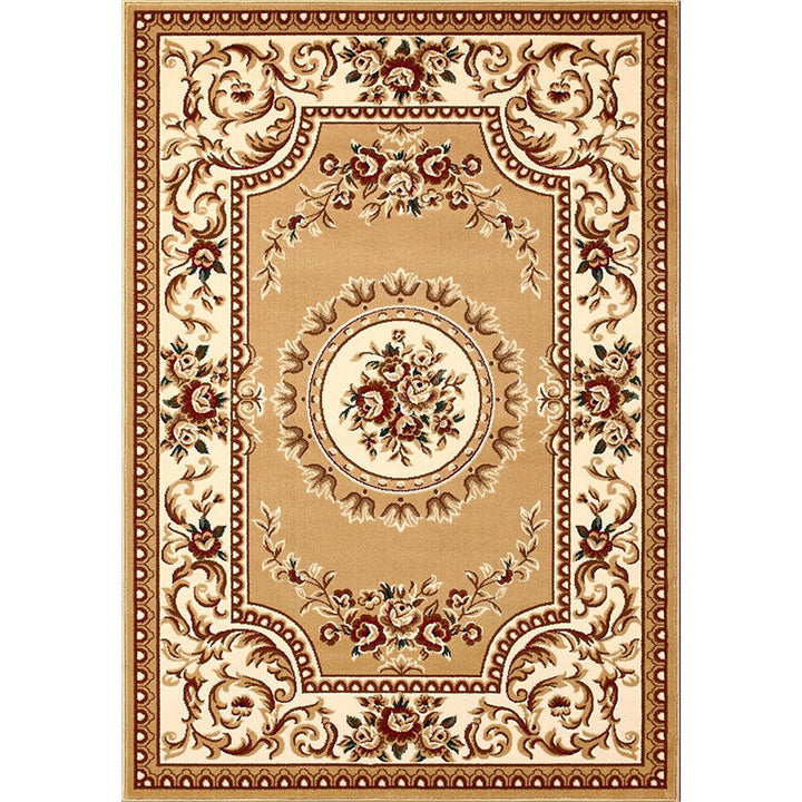 Lisslune | Olden Floral Printed Carpet Multicolored Synthetic Area Rug Pet Friendly Easy Care Indoor Cover for Living Room