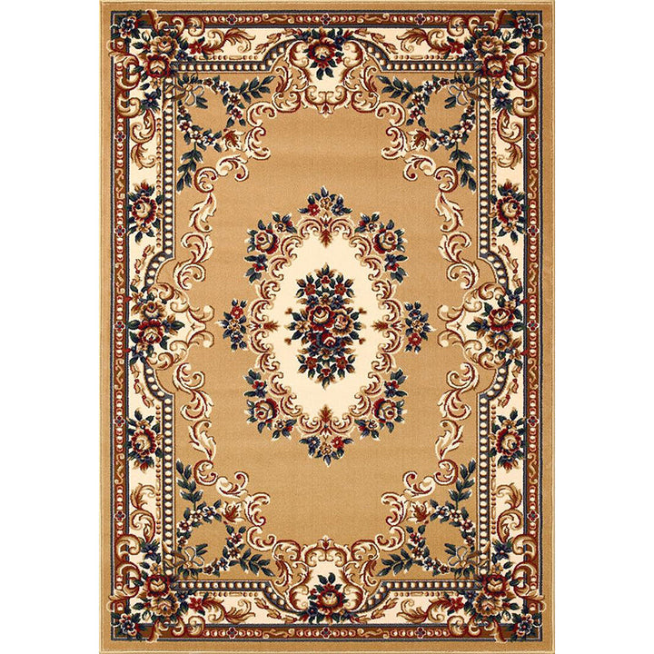 Lisslune | Olden Floral Printed Carpet Multicolored Synthetic Area Rug Pet Friendly Easy Care Indoor Cover for Living Room