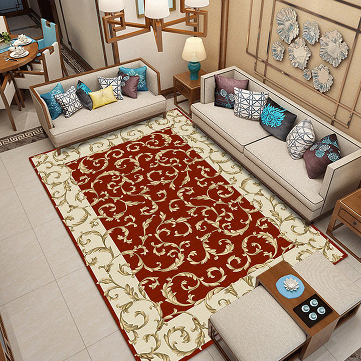 Lisslune | Classic printed rug with floral pattern multicolored indoor rug non-slip backing pet-friendly rug