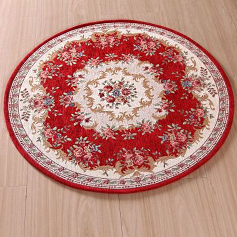 Lisslune | Olden Room Rug Multicolor Flower Pattern Outdoor Rug Polypropylene Non-slip Washable Pet Friendly Indoor Rug