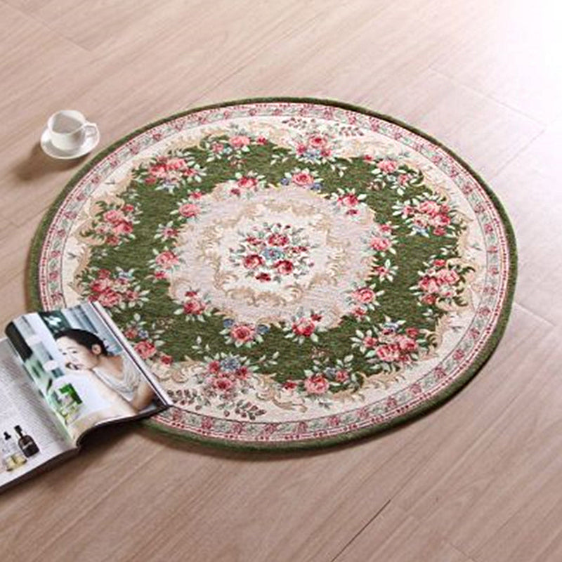 Lisslune | Olden Room Rug Multicolor Flower Pattern Outdoor Rug Polypropylene Non-slip Washable Pet Friendly Indoor Rug