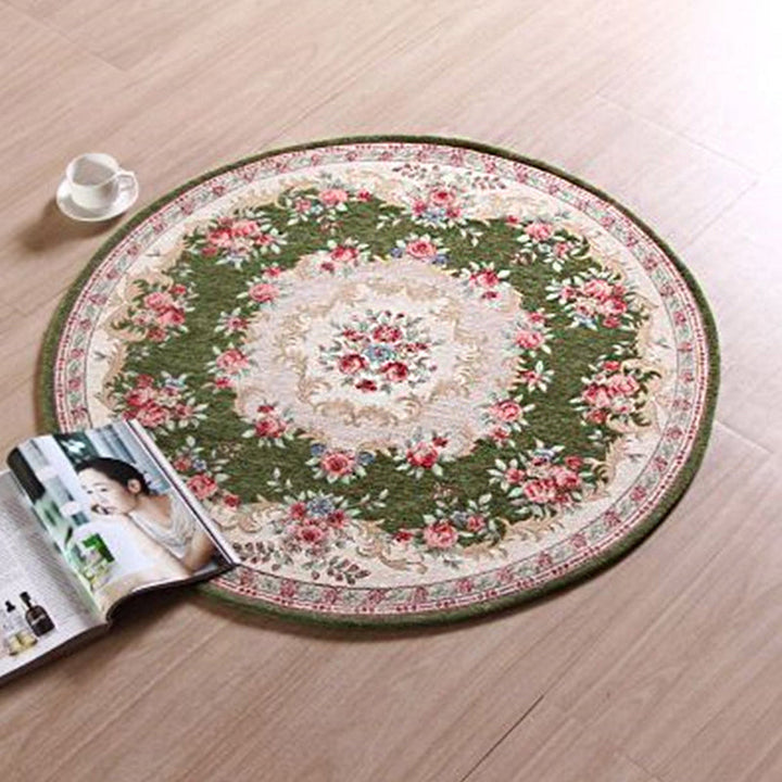 Lisslune | Olden Room Rug Multicolor Flower Pattern Outdoor Rug Polypropylene Non-slip Washable Pet Friendly Indoor Rug