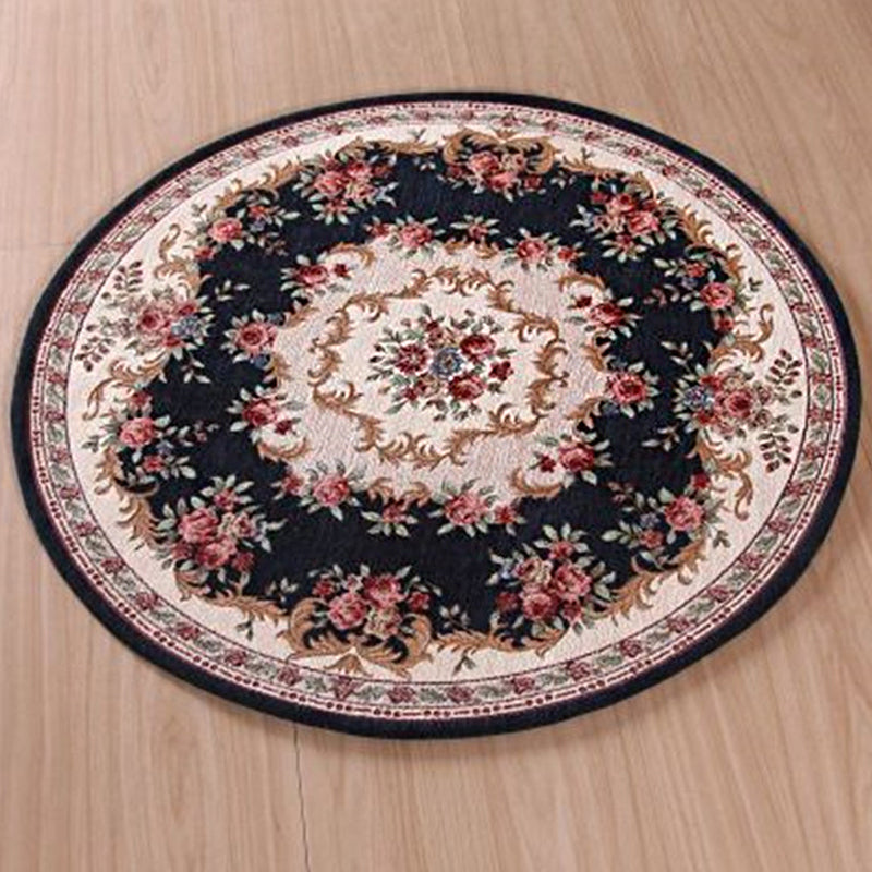 Lisslune | Olden Room Rug Multicolor Flower Pattern Outdoor Rug Polypropylene Non-slip Washable Pet Friendly Indoor Rug