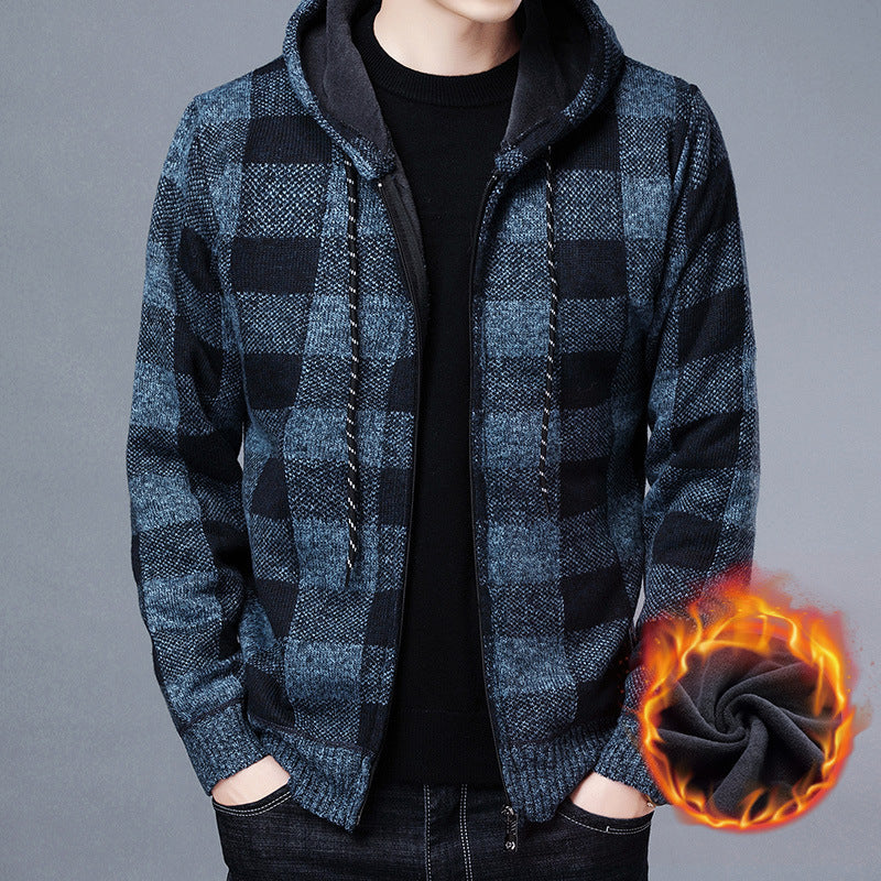 Men's cozy sweatshirt jacket with wool blend Lisslune