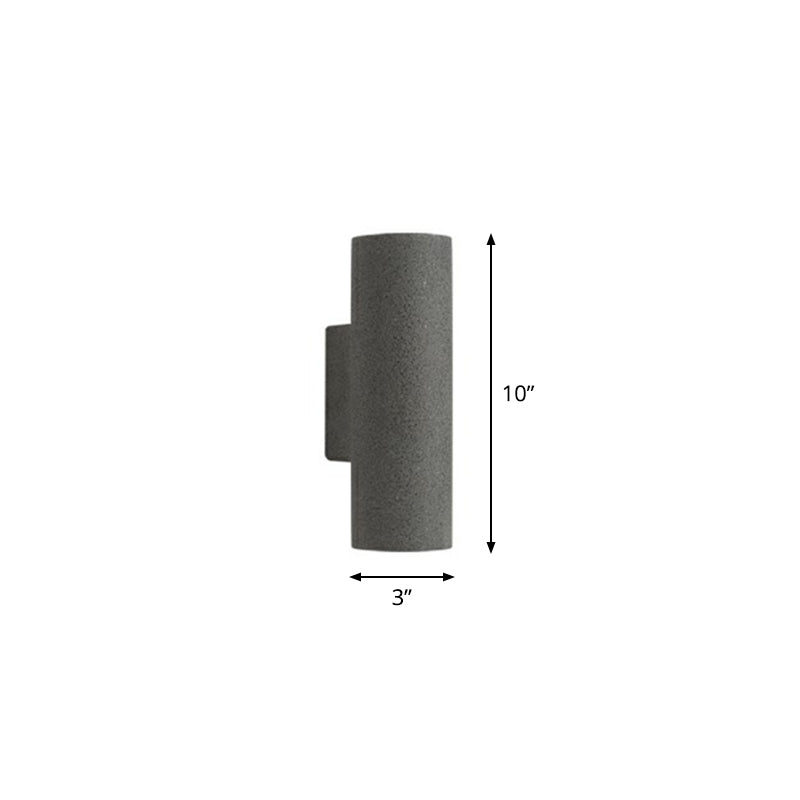 Lisslune | Nordic 2-Bulb Up and Down Light Cylindrical Wall Lamp Sconces with Terrazzo Shade for Stairs
