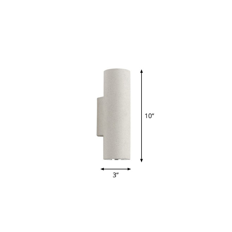 Lisslune | Nordic 2-Bulb Up and Down Light Cylindrical Wall Lamp Sconces with Terrazzo Shade for Stairs