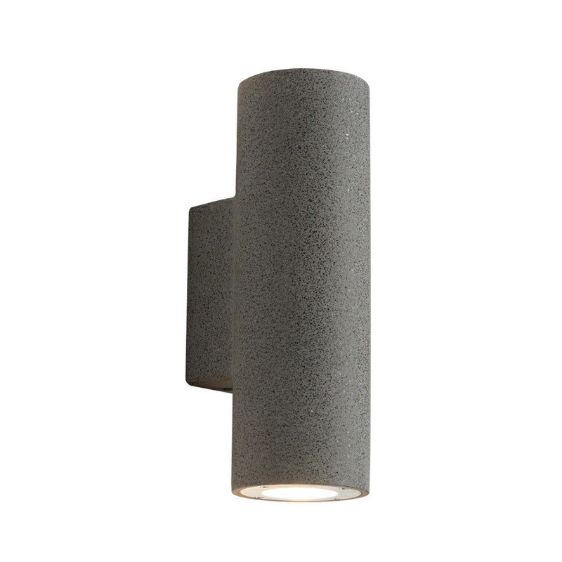 Lisslune | Nordic 2-Bulb Up and Down Light Cylindrical Wall Lamp Sconces with Terrazzo Shade for Stairs