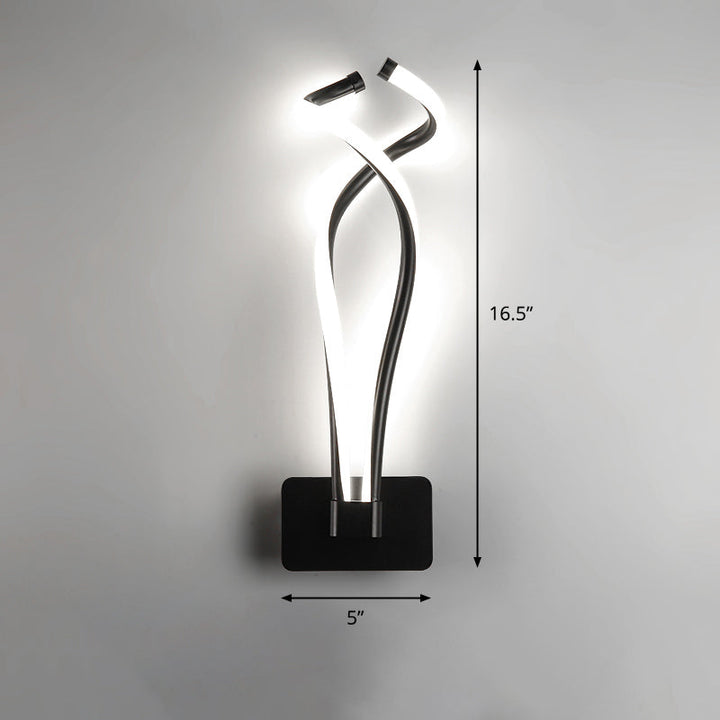 Lisslune | Rotating LED Wall Light Art Deco Metal Wall Mount Light Fixture for Bedroom