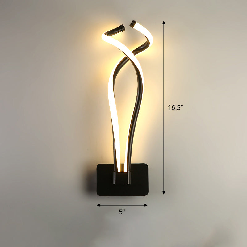 Lisslune | Rotating LED Wall Light Art Deco Metal Wall Mount Light Fixture for Bedroom