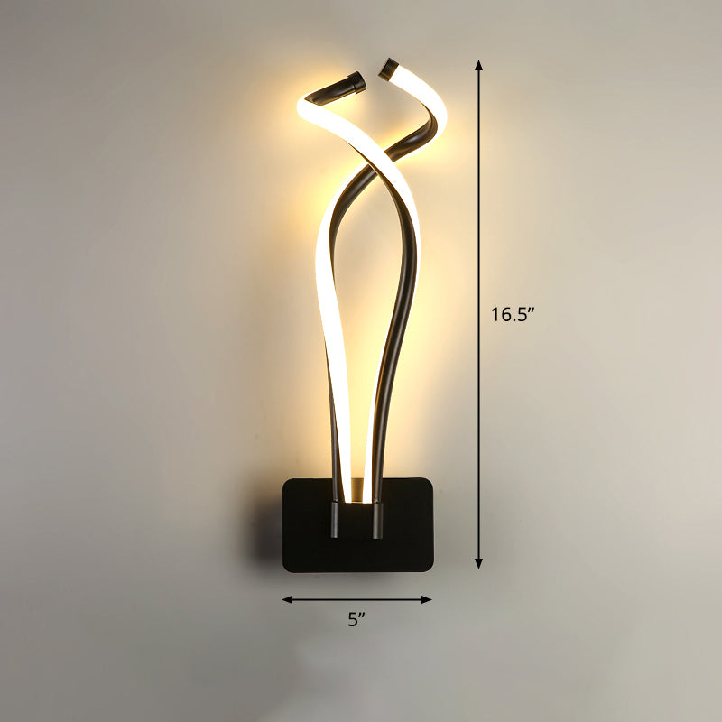Lisslune | Rotating LED Wall Light Art Deco Metal Wall Mount Light Fixture for Bedroom