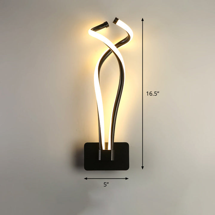 Lisslune | Rotating LED Wall Light Art Deco Metal Wall Mount Light Fixture for Bedroom