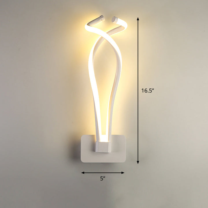 Lisslune | Rotating LED Wall Light Art Deco Metal Wall Mount Light Fixture for Bedroom