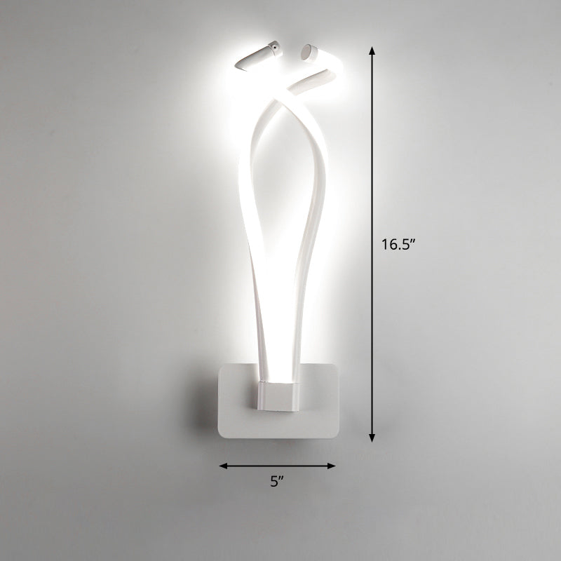 Lisslune | Rotating LED Wall Light Art Deco Metal Wall Mount Light Fixture for Bedroom