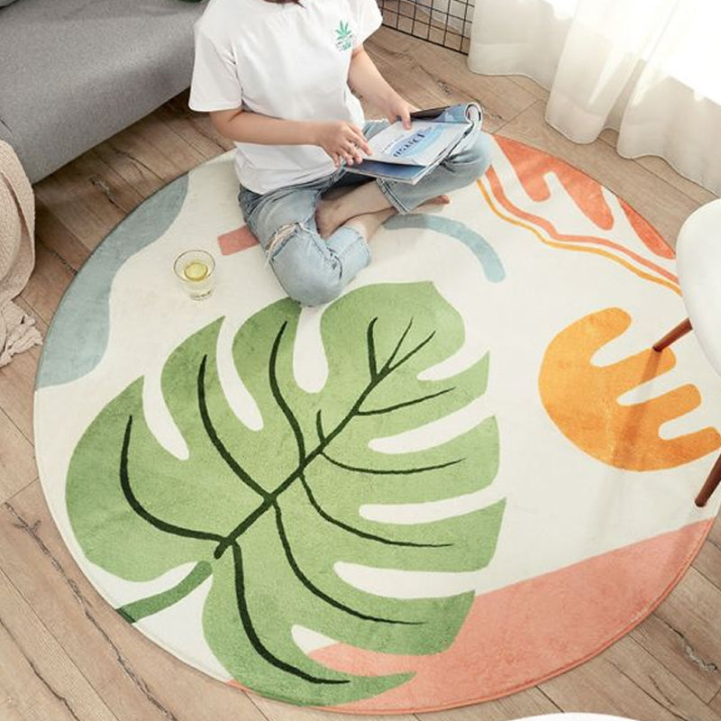 Lisslune | Modern Living Room Rug Multicolor Color Block Indoor Rug Synthetic Non-Slip Stain Resistant Rug