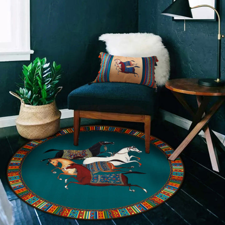 Lisslune | Modern bedroom carpet Multicolor animal print indoor carpet Polyester non-slip backing pet-friendly rug