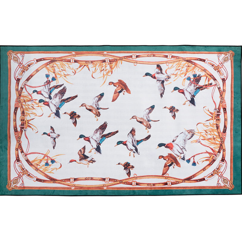 Lisslune | Modern bedroom carpet Multicolor animal print indoor carpet Polyester non-slip backing pet-friendly rug