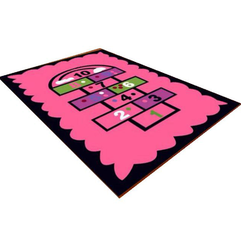 Lisslune | Multicolored floral print rug made of cotton blend Scandinavian rug Pet friendly Machine washable rug for parlor