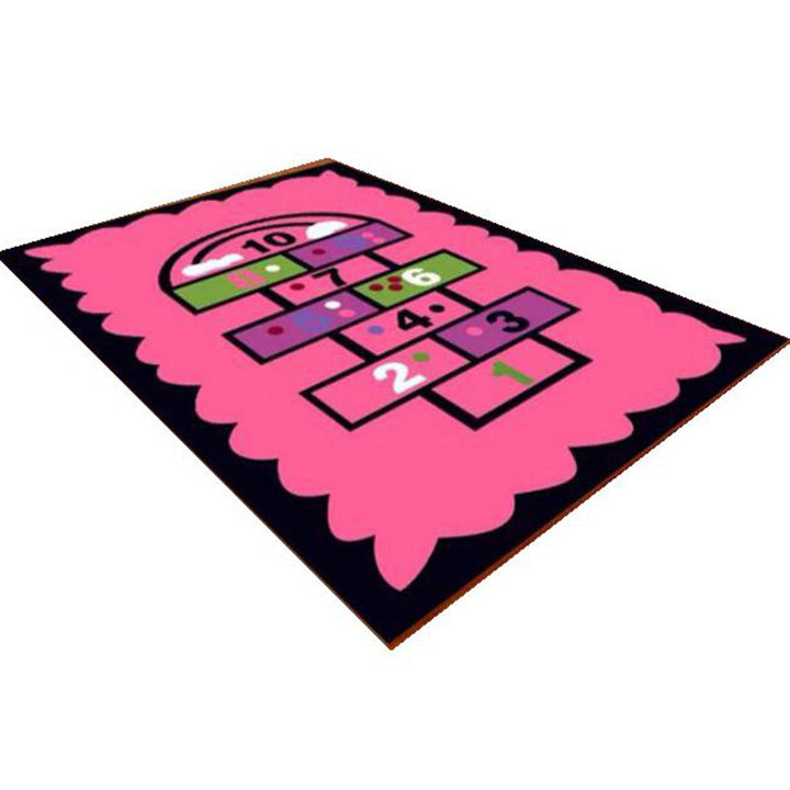 Lisslune | Multicolored floral print rug made of cotton blend Scandinavian rug Pet friendly Machine washable rug for parlor