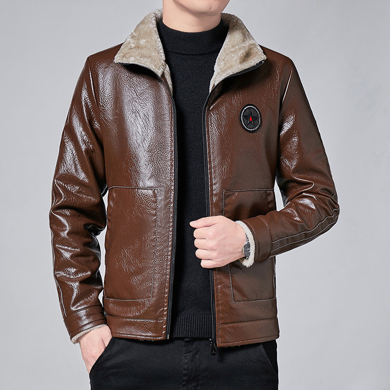 Men's Premium Synthetic Leather Jacket Lisslune