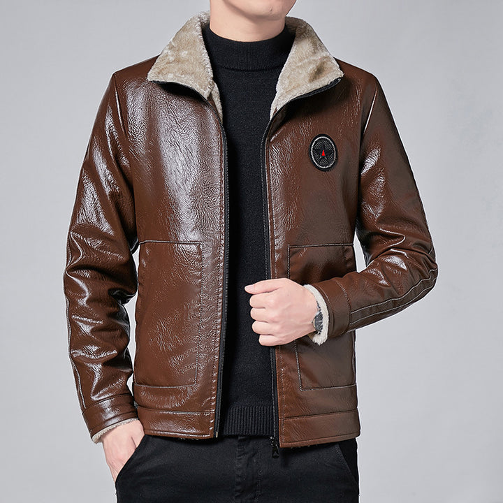 Men's Premium Synthetic Leather Jacket Lisslune