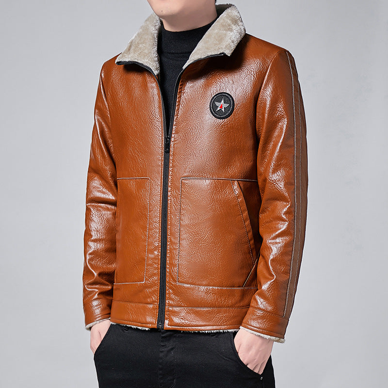 Men's Premium Synthetic Leather Jacket Lisslune