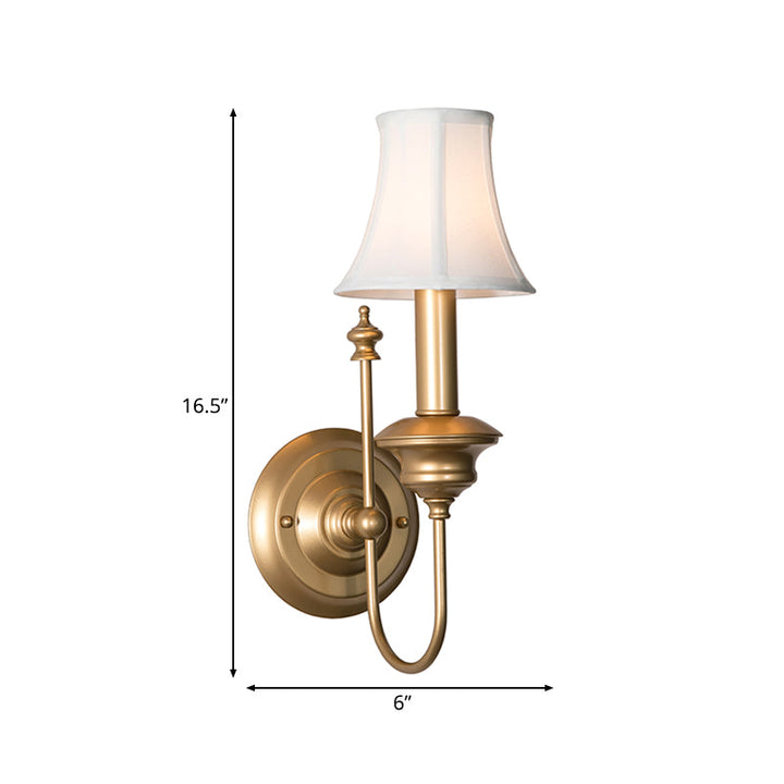 Skørter | Metal Gold Wall Lamp Fixture Bell Shade 1-Light Rustic Wall Lighting for Bedroom