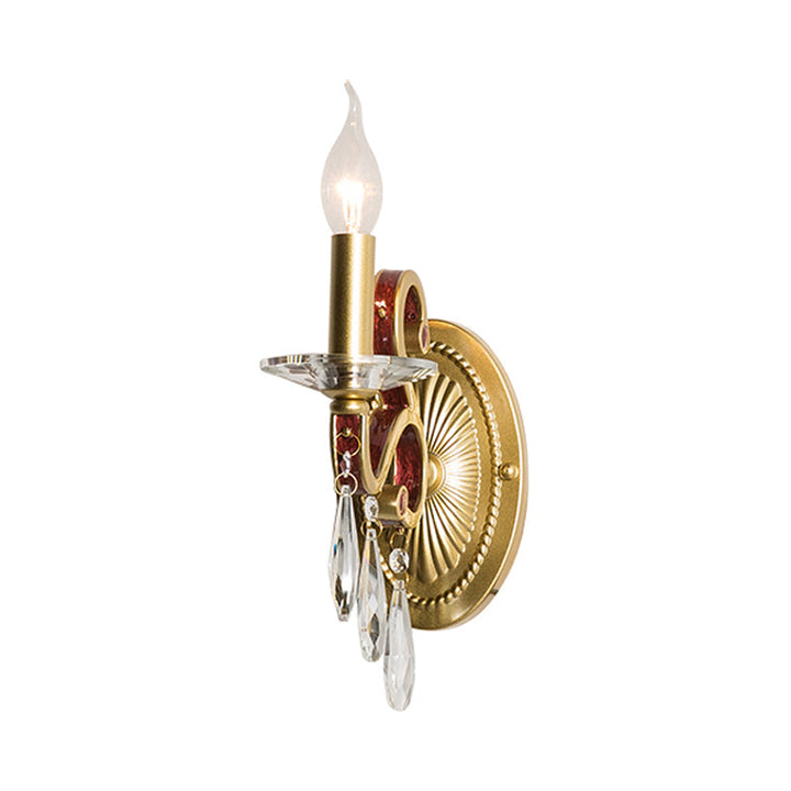 Skørter | 1 Lightweight Metal Wall Light Country House Style Golden Cones Bedroom Wall Lamp Fixture with/without Shade