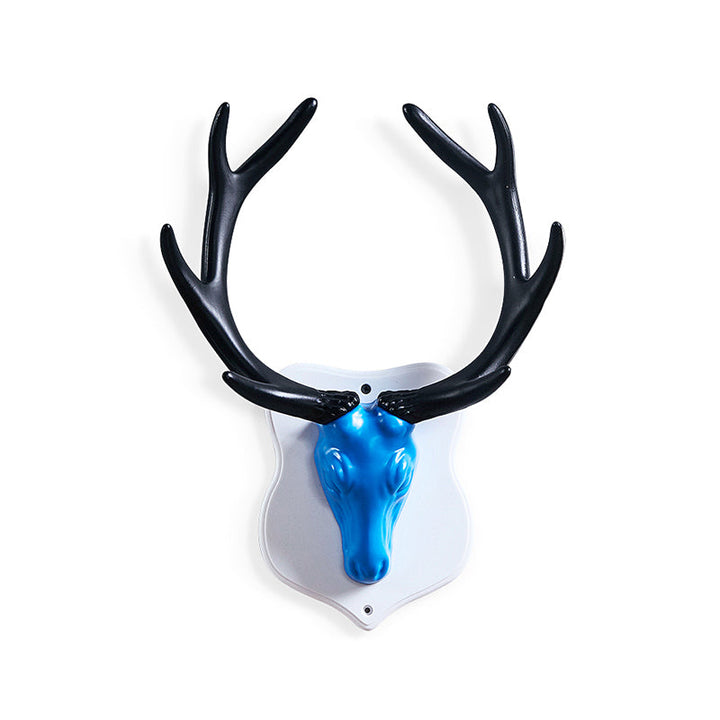 Skørter | Resin White/Blue Wall Lamp Fixture Deer LED Rustic Wall Lighting in Black/White for Living Room
