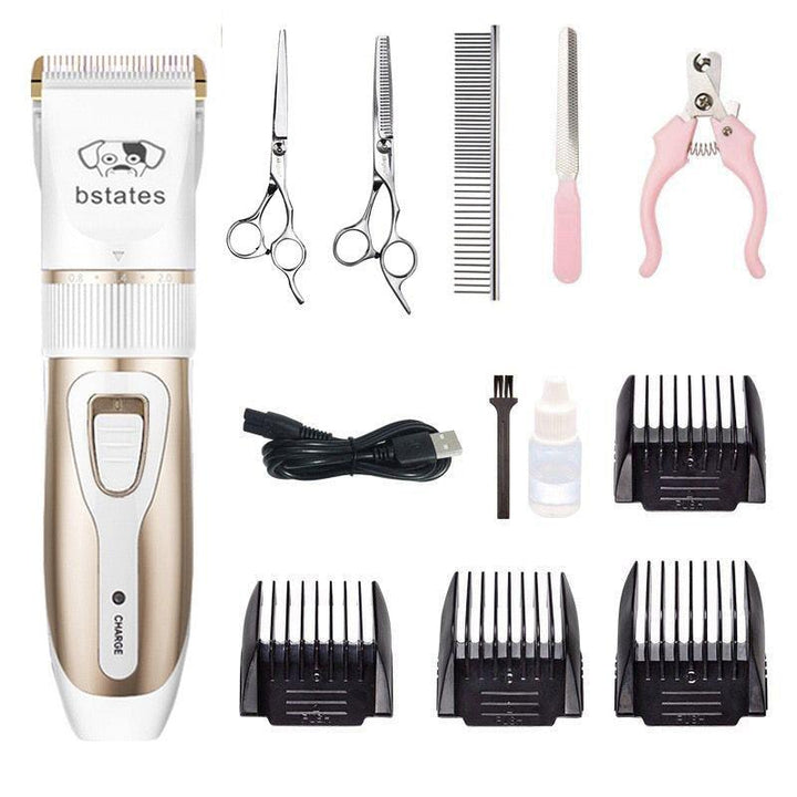 Lisslune | Whisper-Quiet Pet Grooming Hair Clipper Set for Dogs and Cats