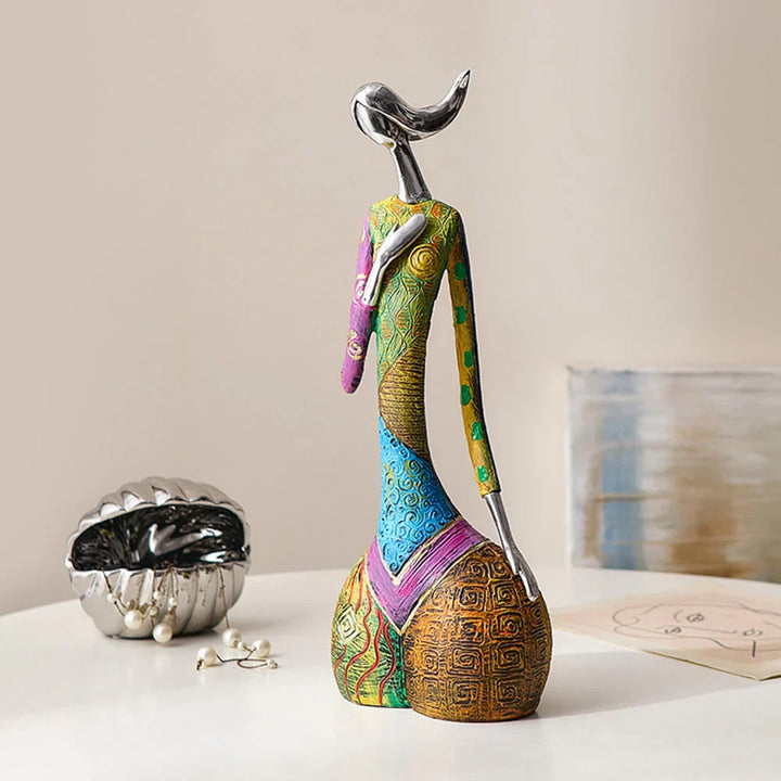 Lisslune | Modern Abstract Woman Sculptures – Handcrafted Colourful Resin Art for Home Decor