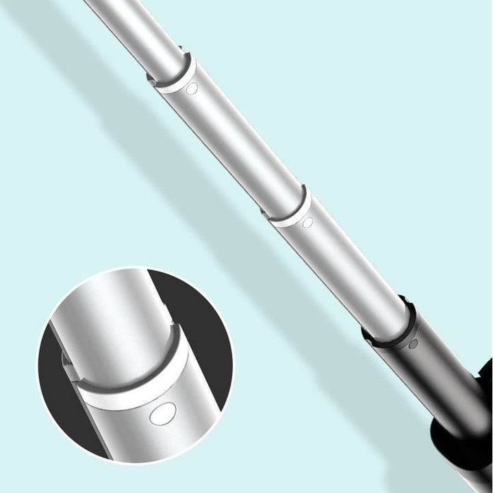 Lisslune | Selfie Stick Tripod, with Light, Detachable Bluetooth Remote & 6 Levels of Height Adjustment
